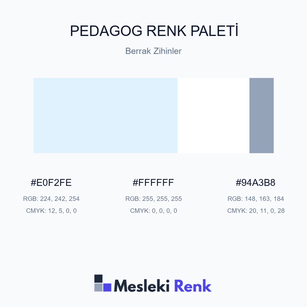 Pedagog Berrak Zihinler Renk Paleti