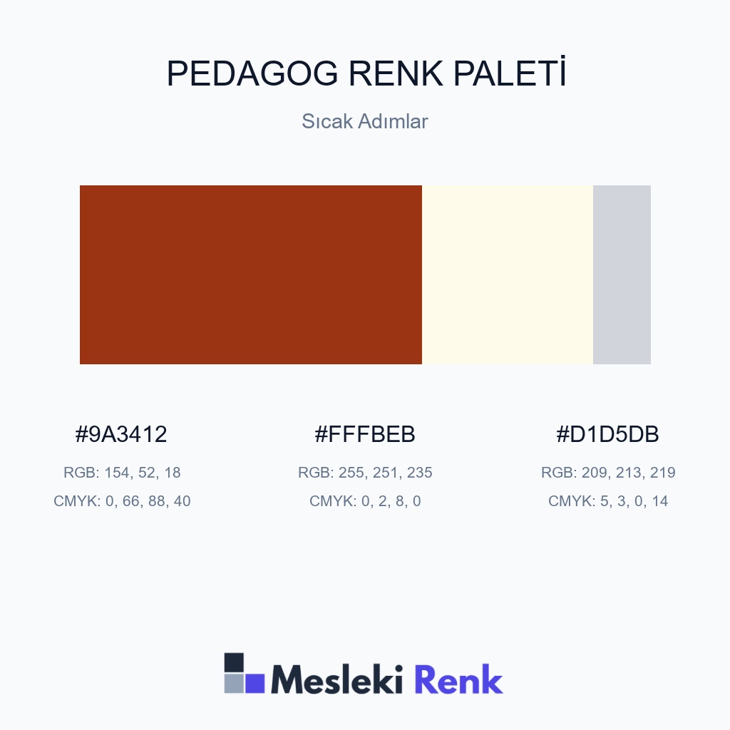 Pedagog Sıcak Adımlar Renk Paleti