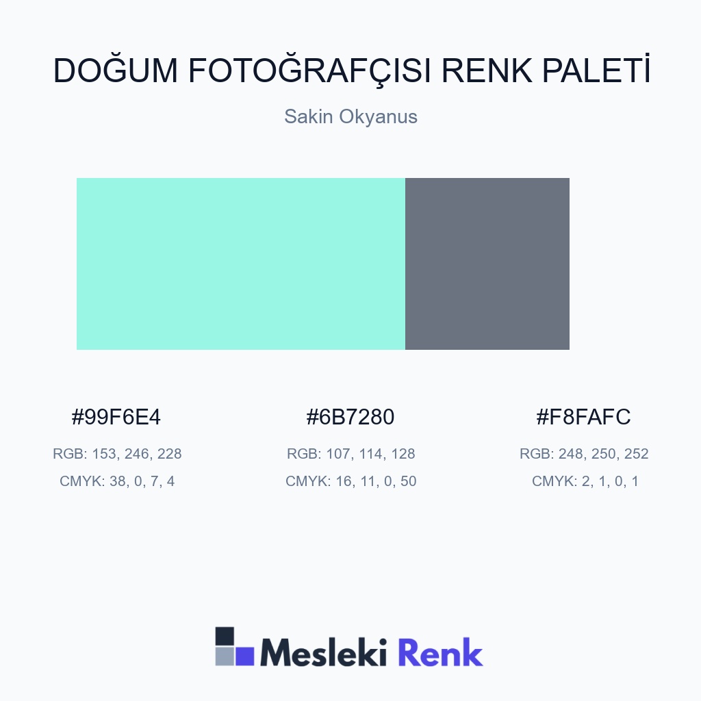 Doğum Fotoğrafçısı Sakin Okyanus Renk Paleti