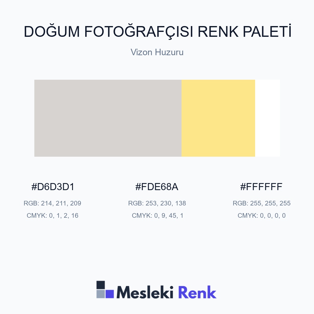 Doğum Fotoğrafçısı Vizon Huzuru Renk Paleti