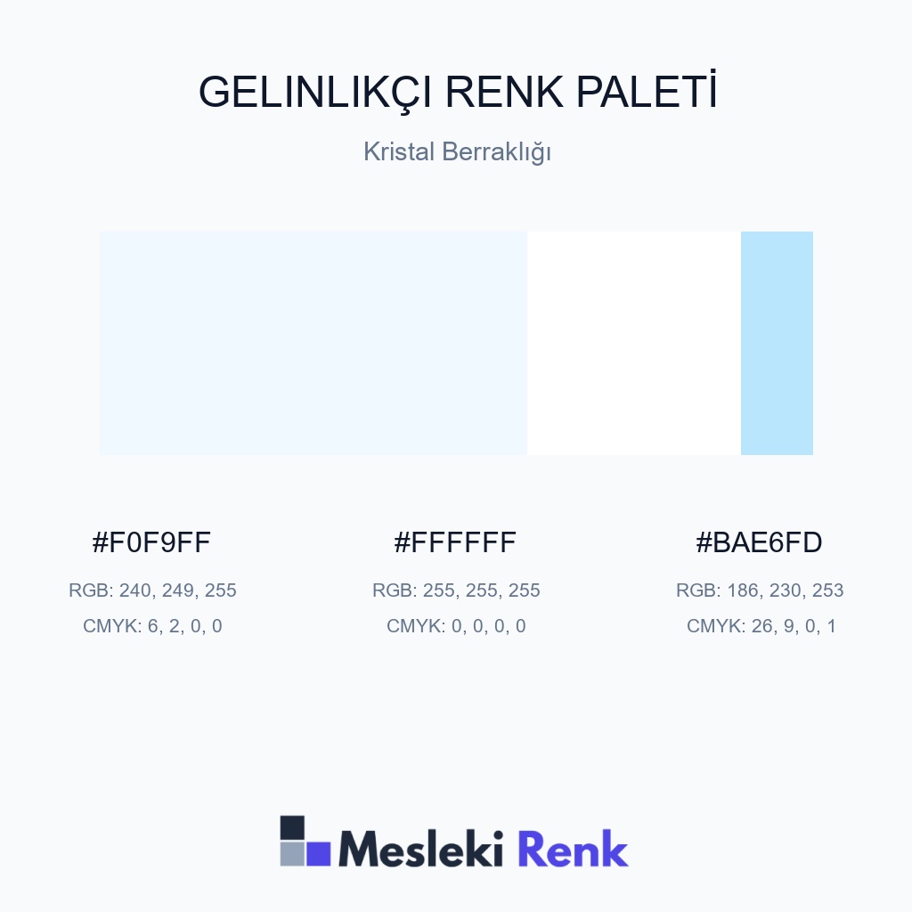 Gelinlikçi Kristal Berraklığı Renk Paleti