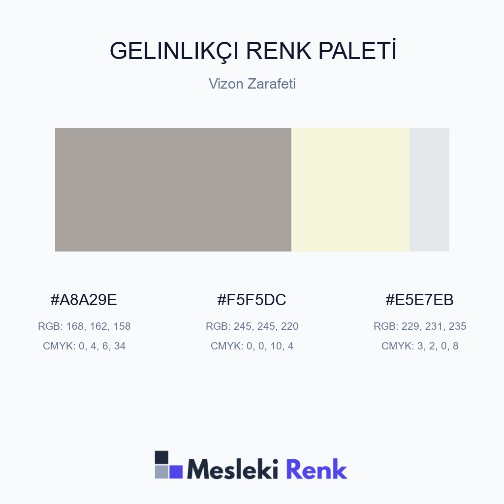 Gelinlikçi Vizon Zarafeti Renk Paleti