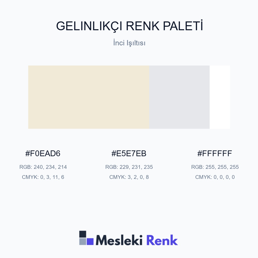 Gelinlikçi İnci Işıltısı Renk Paleti