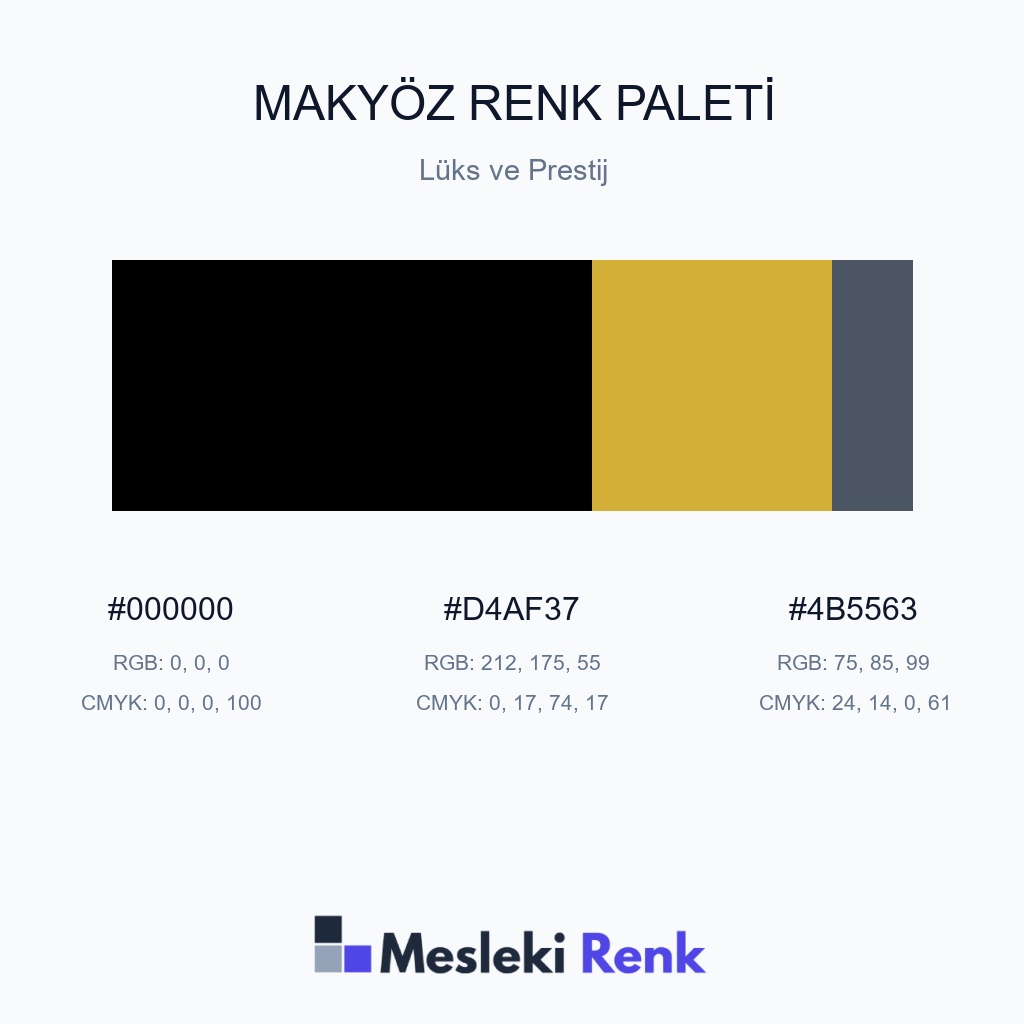 Makyöz Lüks ve Prestij Renk Paleti
