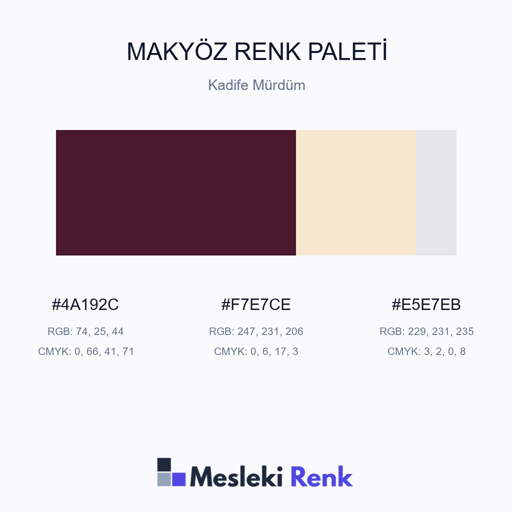 Makyöz Kadife Mürdüm Renk Paleti