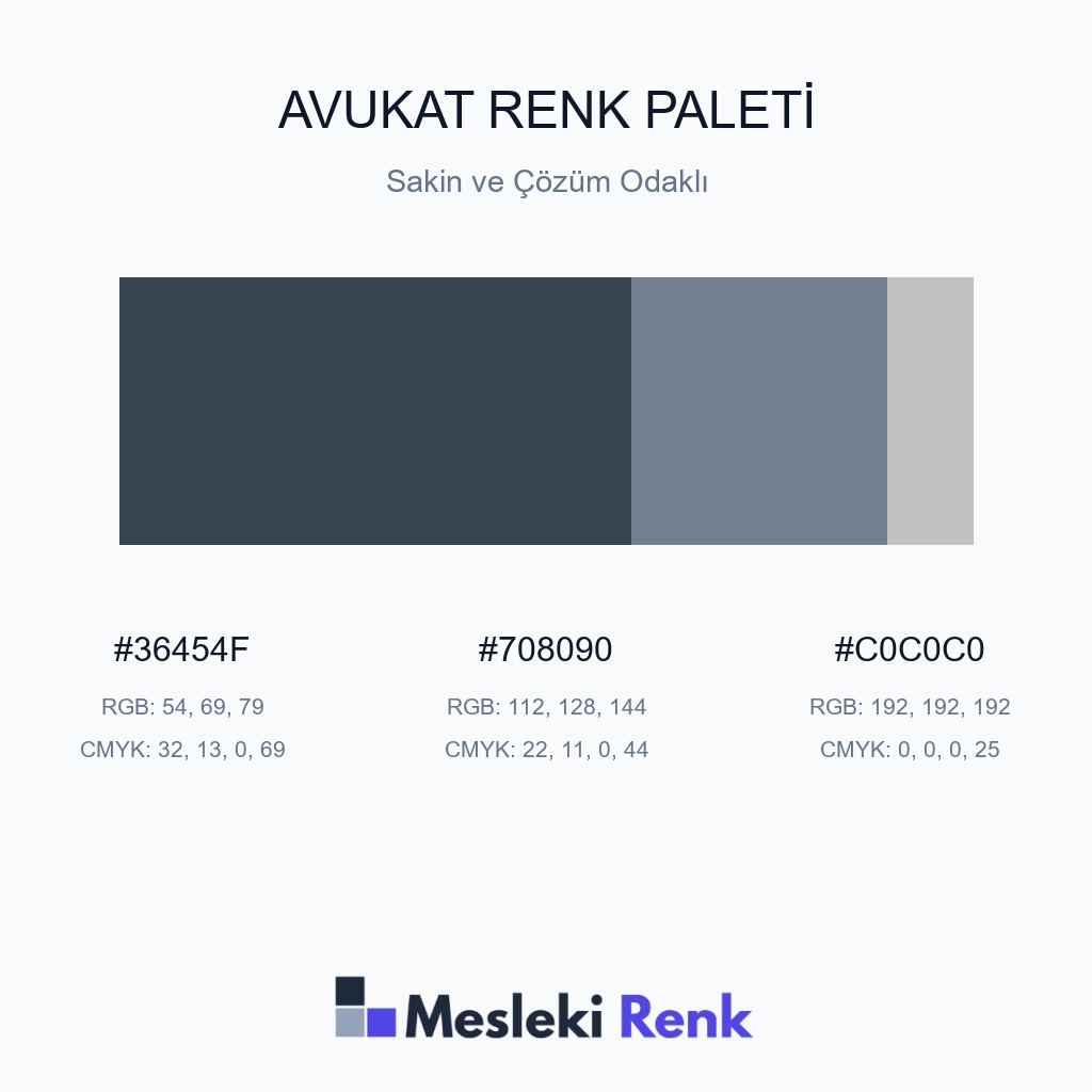 Avukat Sakin ve Çözüm Odaklı Renk Paleti