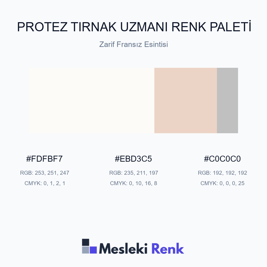 Protez Tırnak Uzmanı Zarif Fransız Esintisi Renk Paleti