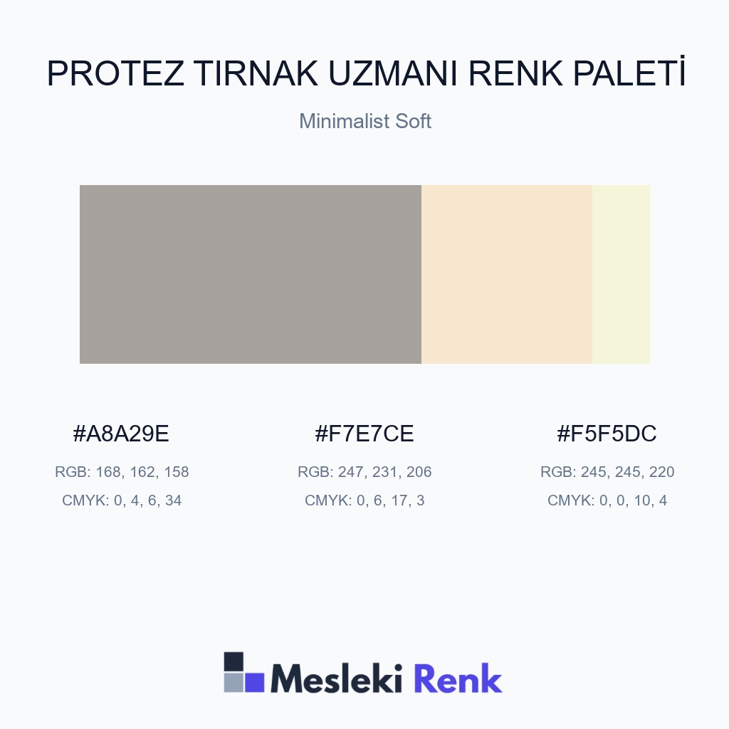 Protez Tırnak Uzmanı Minimalist Soft Renk Paleti