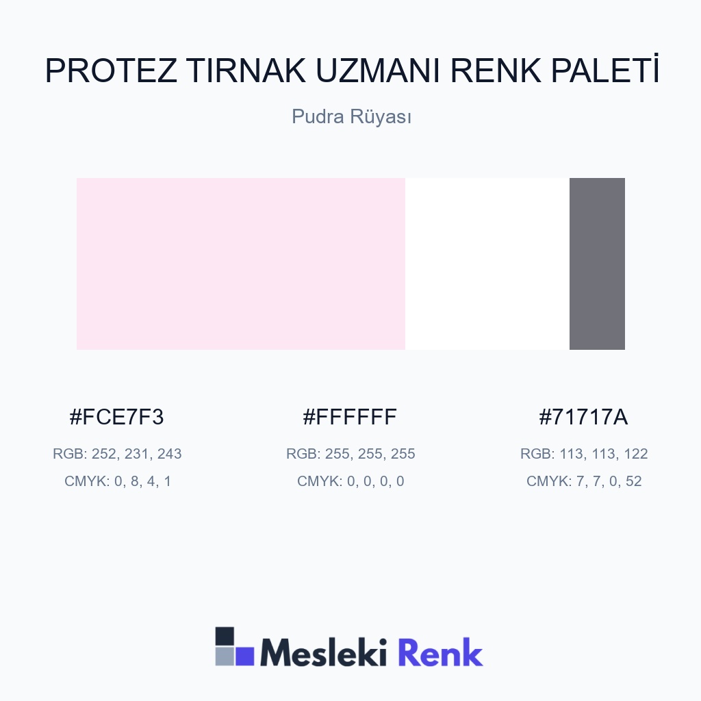 Protez Tırnak Uzmanı Pudra Rüyası Renk Paleti
