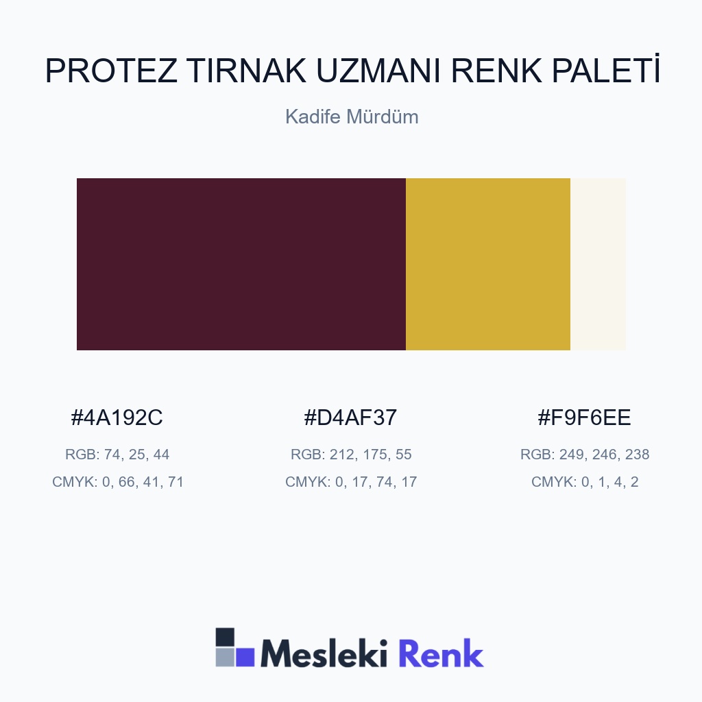 Protez Tırnak Uzmanı Kadife Mürdüm Renk Paleti
