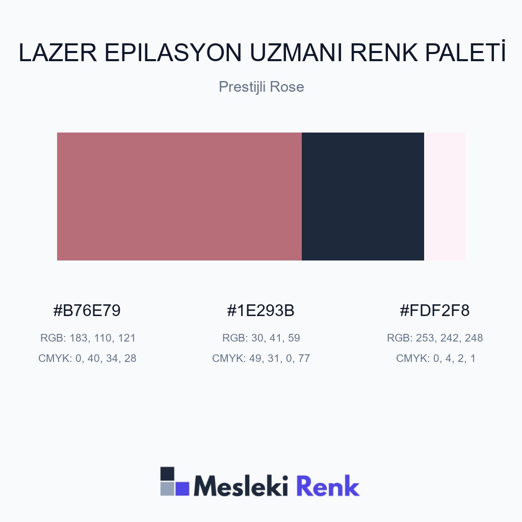 Lazer Epilasyon Uzmanı Prestijli Rose Renk Paleti
