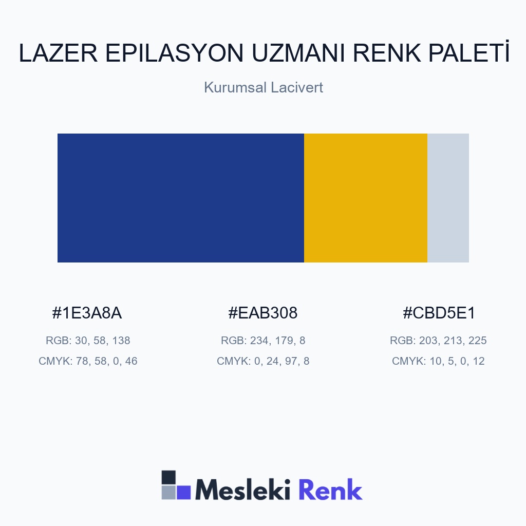 Lazer Epilasyon Uzmanı Kurumsal Lacivert Renk Paleti