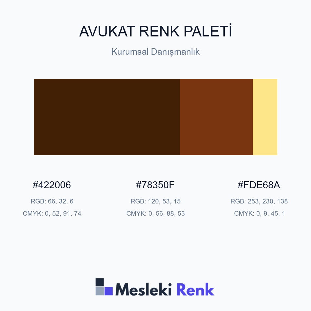 Avukat Kurumsal Danışmanlık Renk Paleti