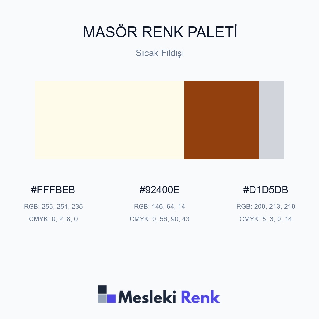 Masör Sıcak Fildişi Renk Paleti