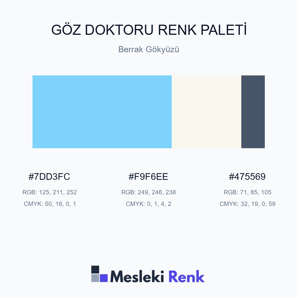 Göz Doktoru Berrak Gökyüzü Renk Paleti