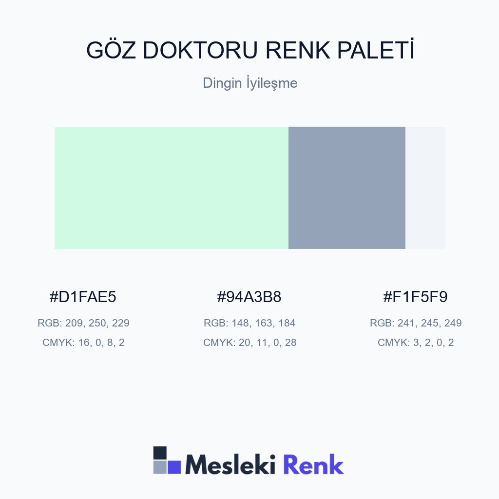 Göz Doktoru Dingin İyileşme Renk Paleti