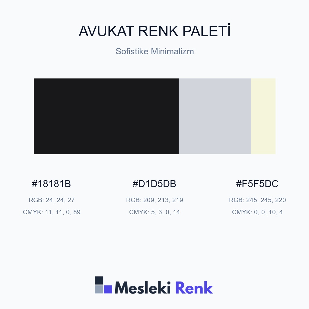 Avukat Sofistike Minimalizm Renk Paleti