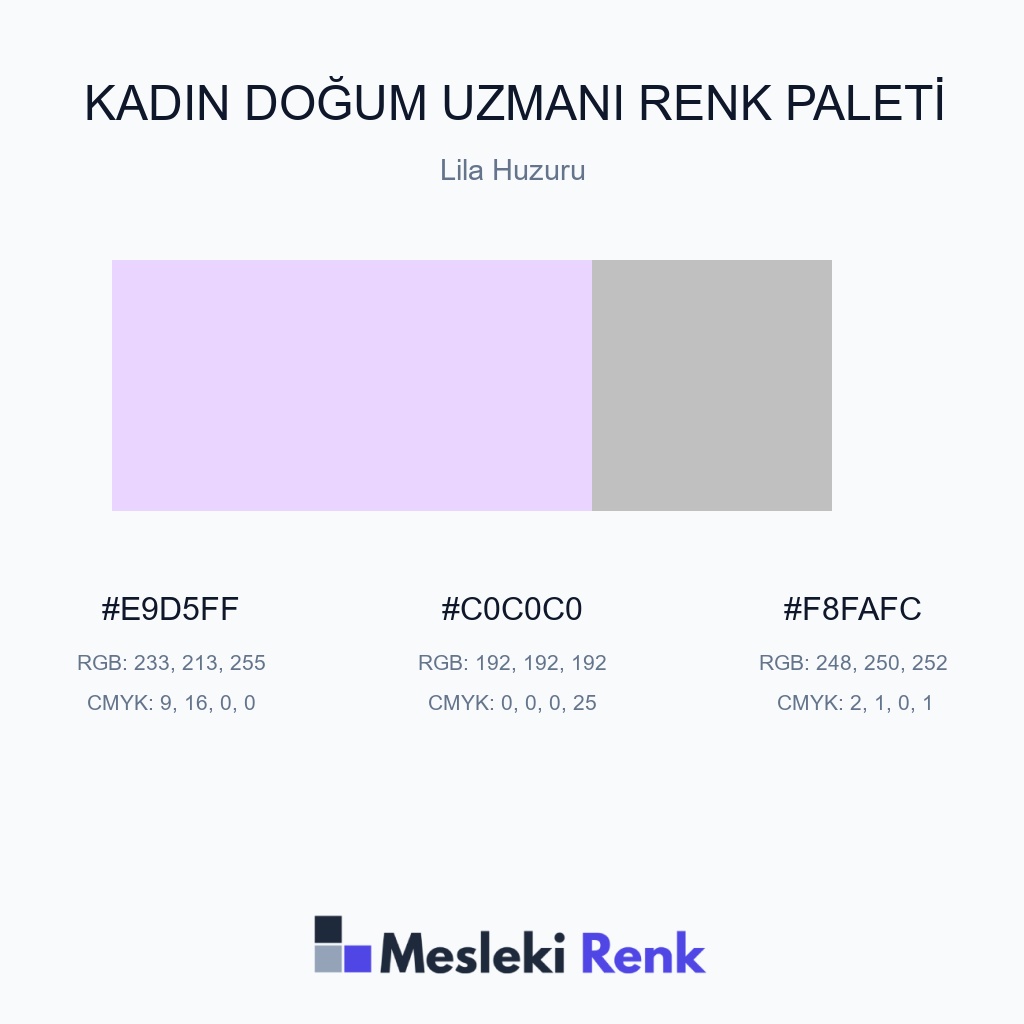 Kadın Doğum Uzmanı Lila Huzuru Renk Paleti