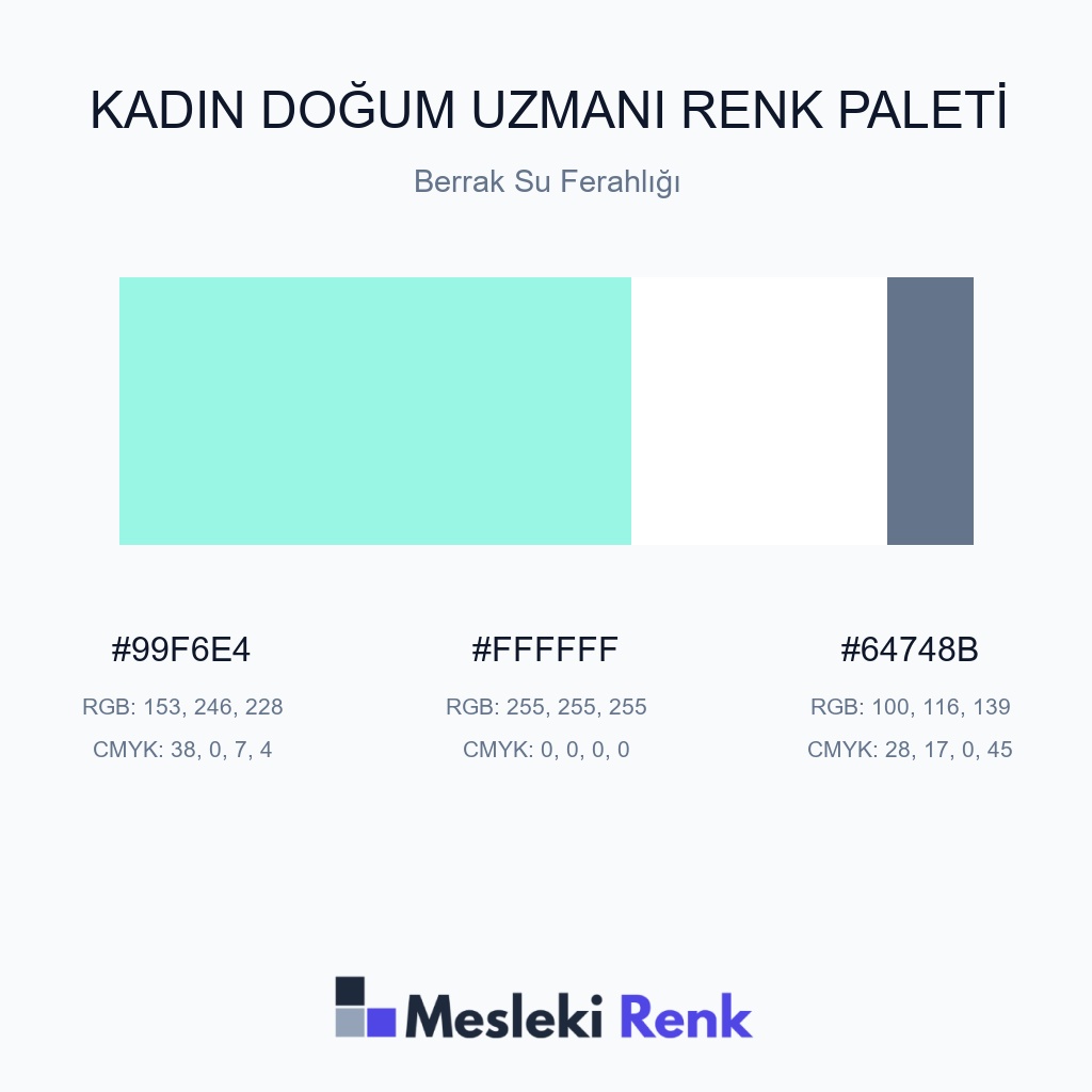 Kadın Doğum Uzmanı Berrak Su Ferahlığı Renk Paleti