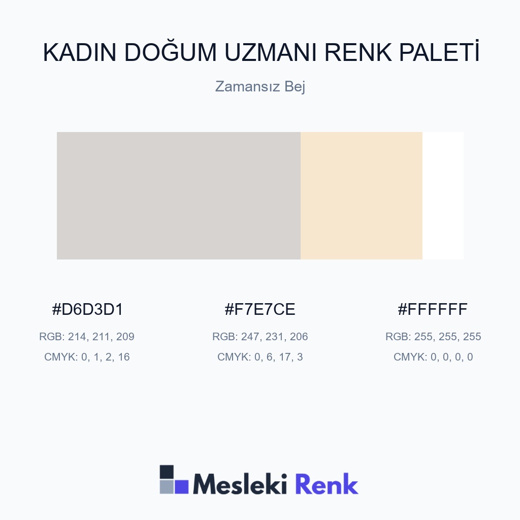 Kadın Doğum Uzmanı Zamansız Bej Renk Paleti