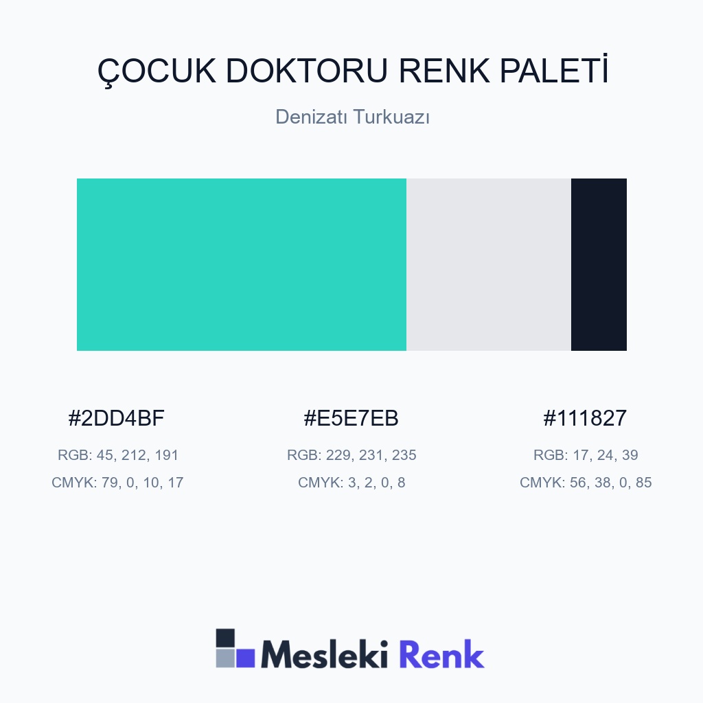 Çocuk Doktoru Denizatı Turkuazı Renk Paleti