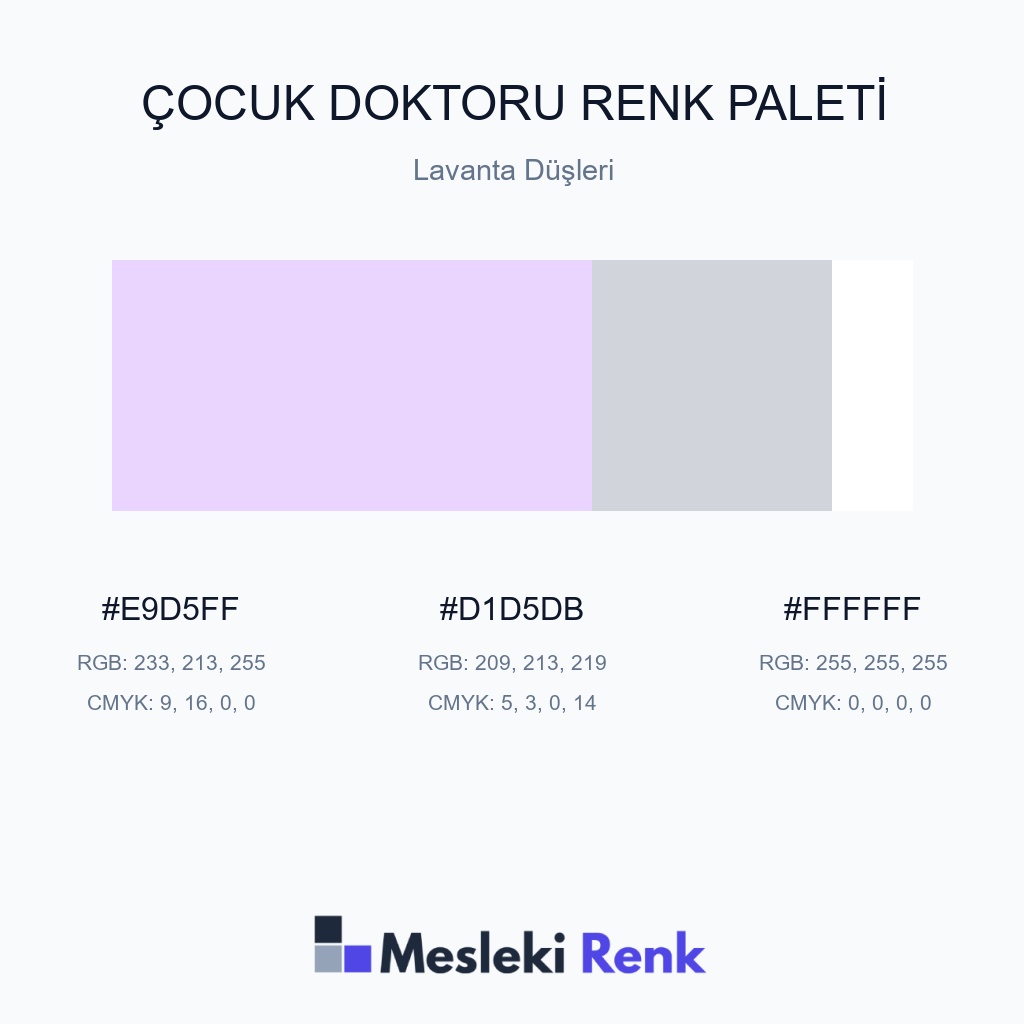 Çocuk Doktoru Lavanta Düşleri Renk Paleti
