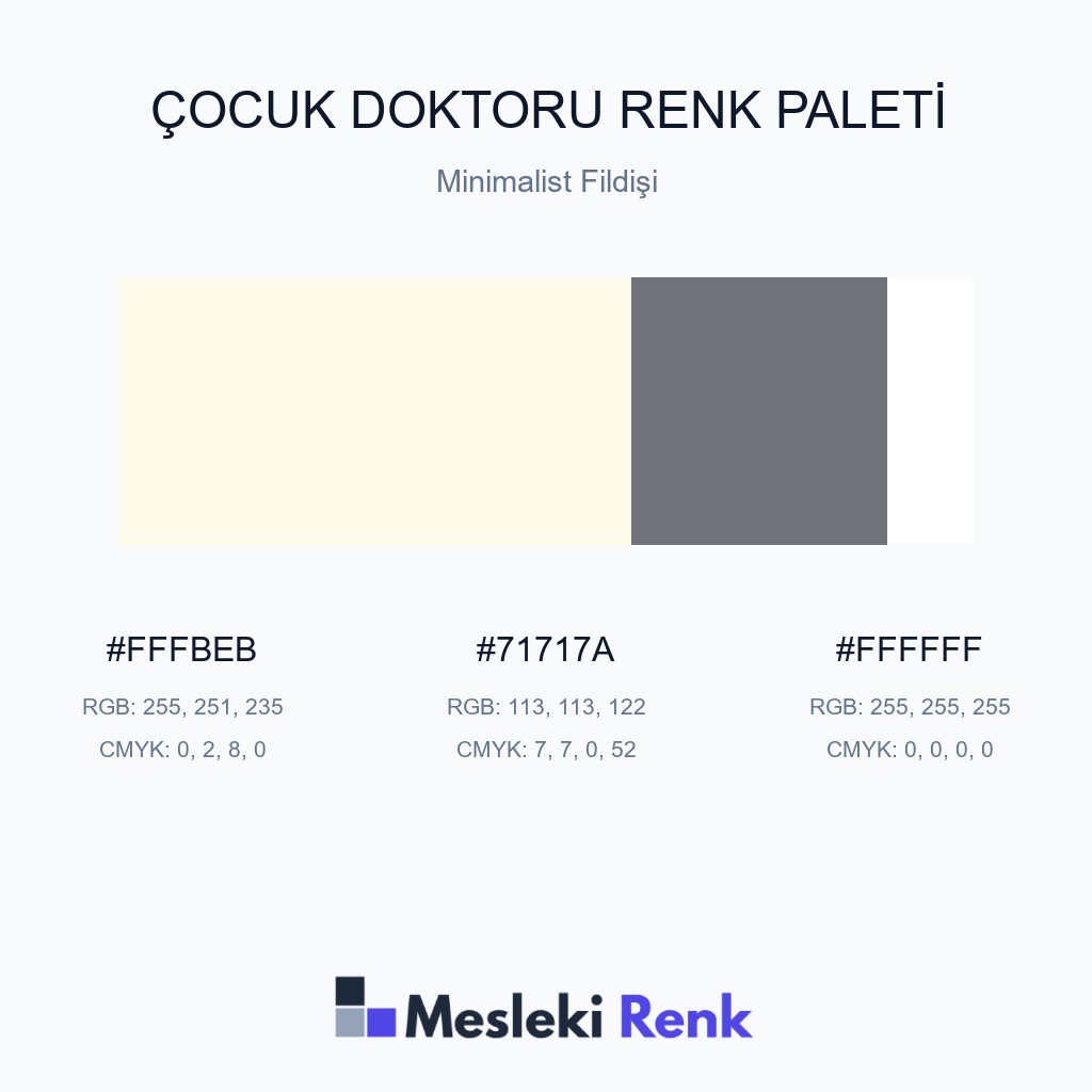 Çocuk Doktoru Minimalist Fildişi Renk Paleti