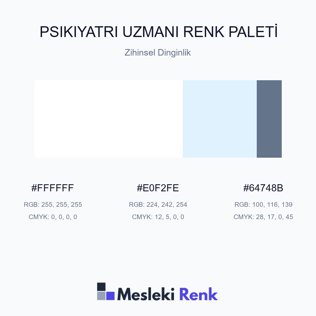 Psikiyatri Uzmanı Zihinsel Dinginlik Renk Paleti
