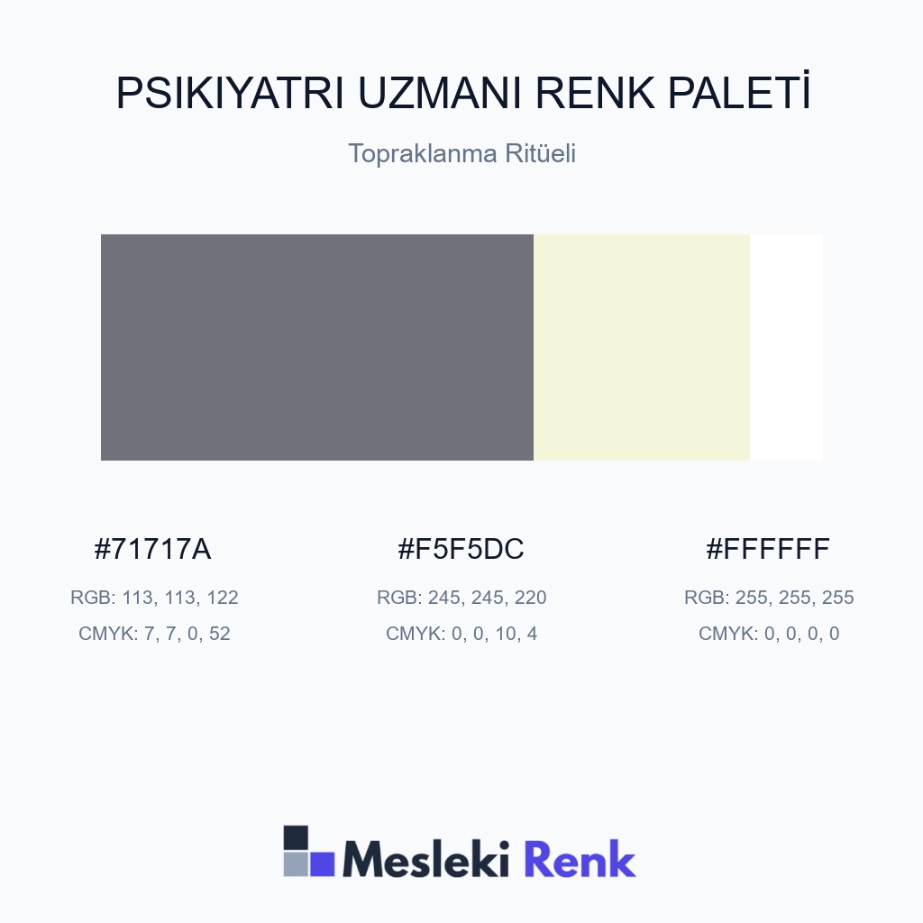 Psikiyatri Uzmanı Topraklanma Ritüeli Renk Paleti