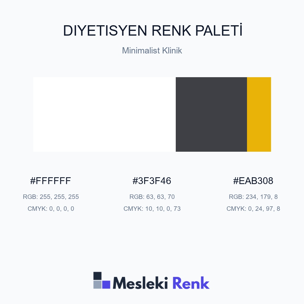 Diyetisyen Minimalist Klinik Renk Paleti
