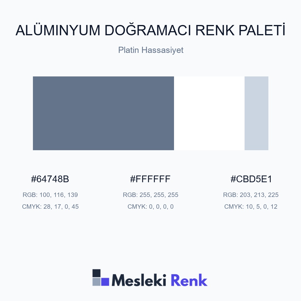 Alüminyum Doğramacı Platin Hassasiyet Renk Paleti