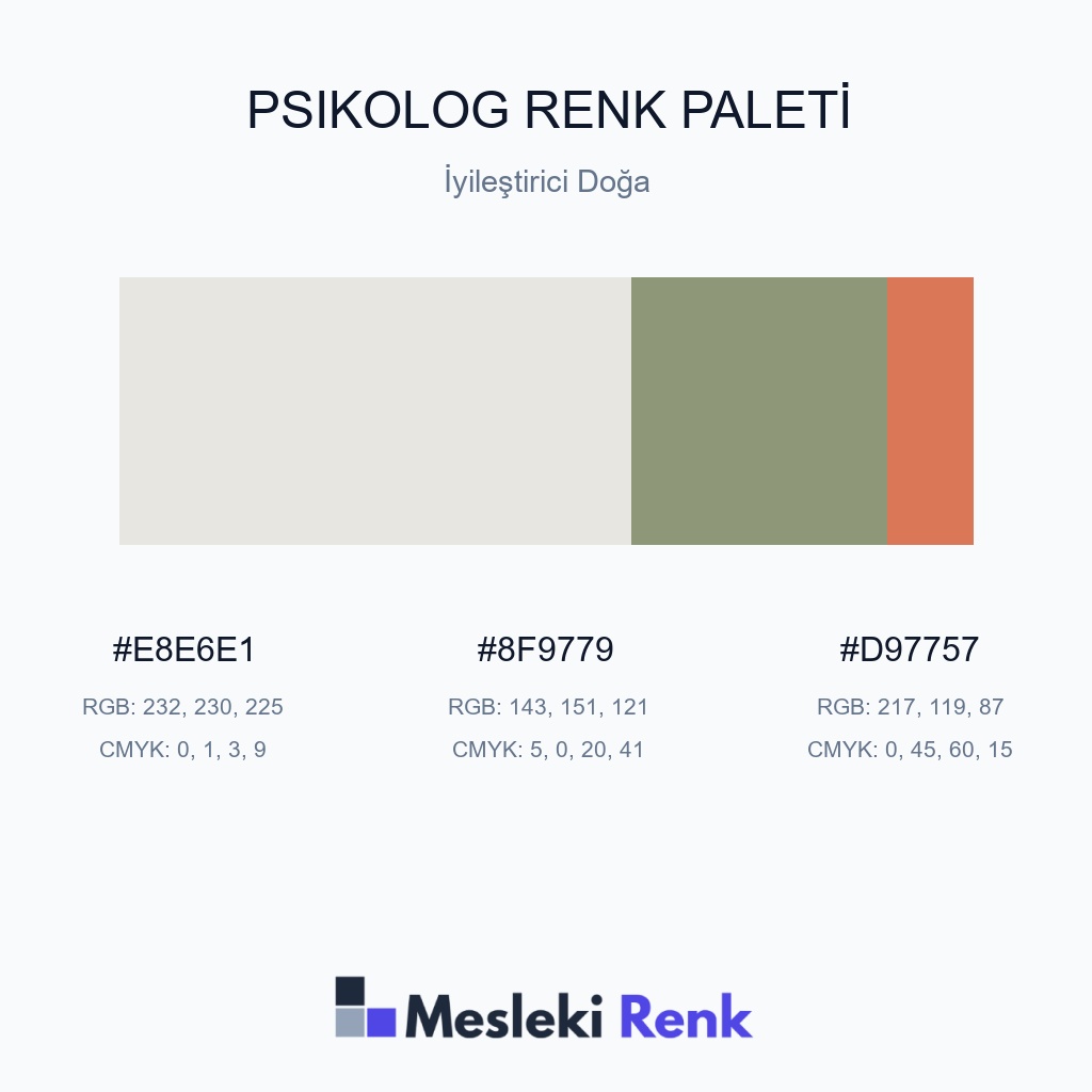 Psikolog İyileştirici Doğa Renk Paleti