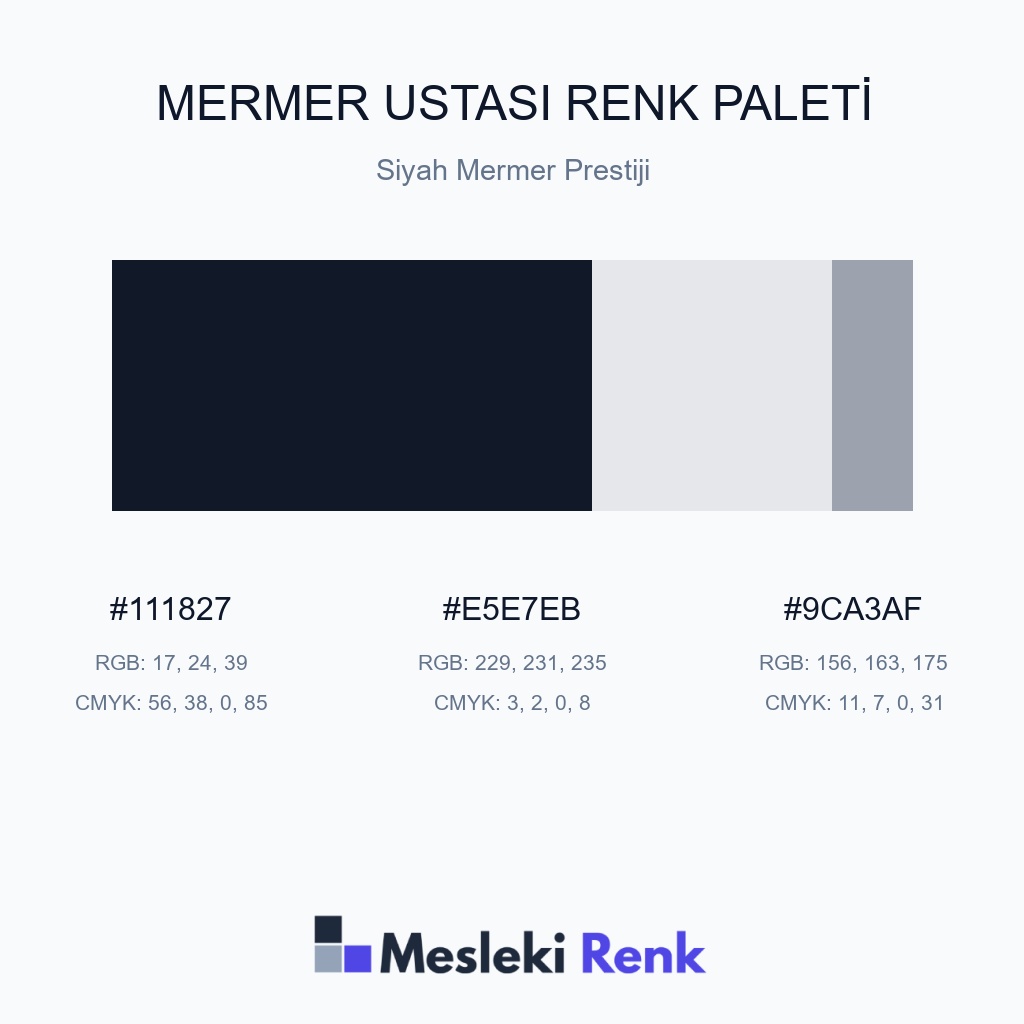 Mermer Ustası Siyah Mermer Prestiji Renk Paleti