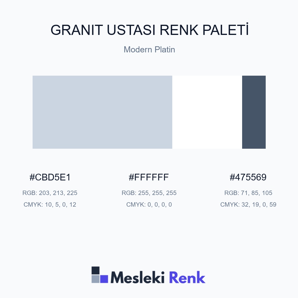 Granit Ustası Modern Platin Renk Paleti