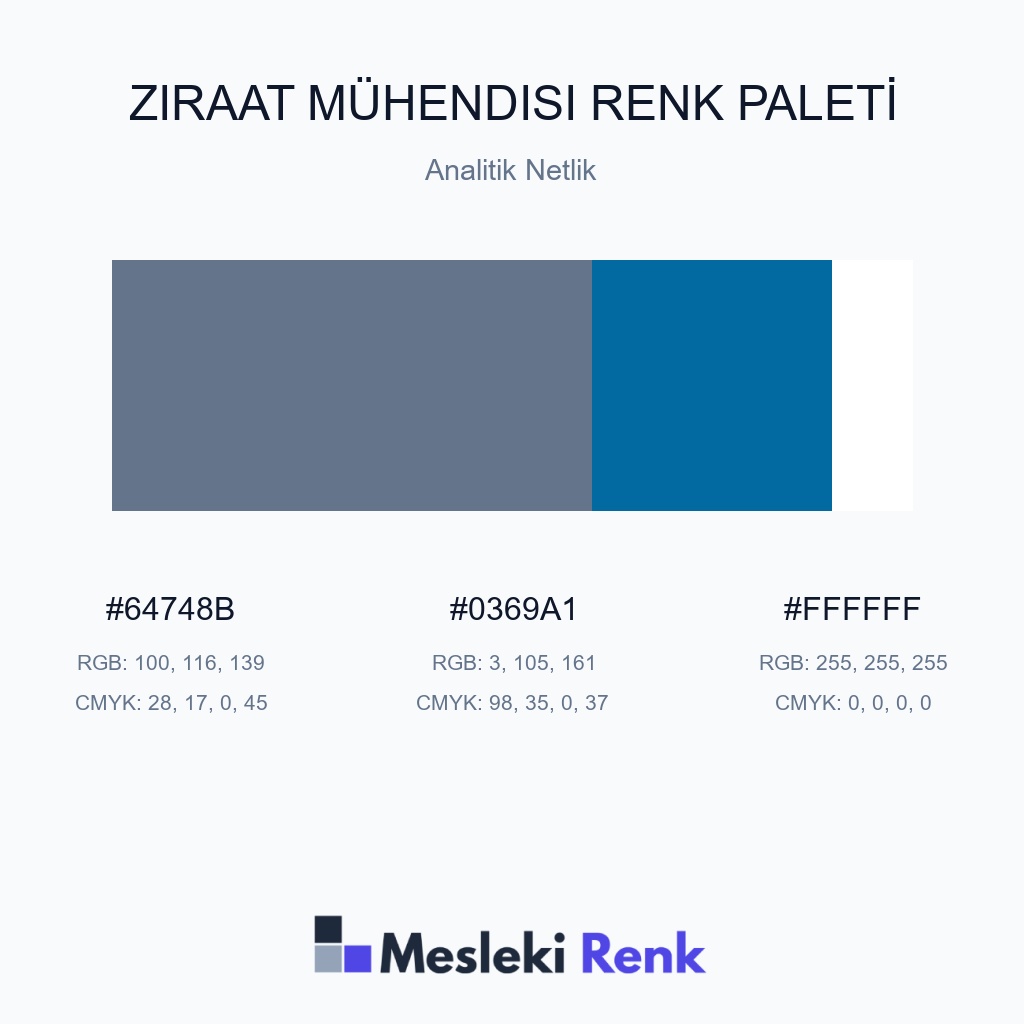 Ziraat Mühendisi Analitik Netlik Renk Paleti