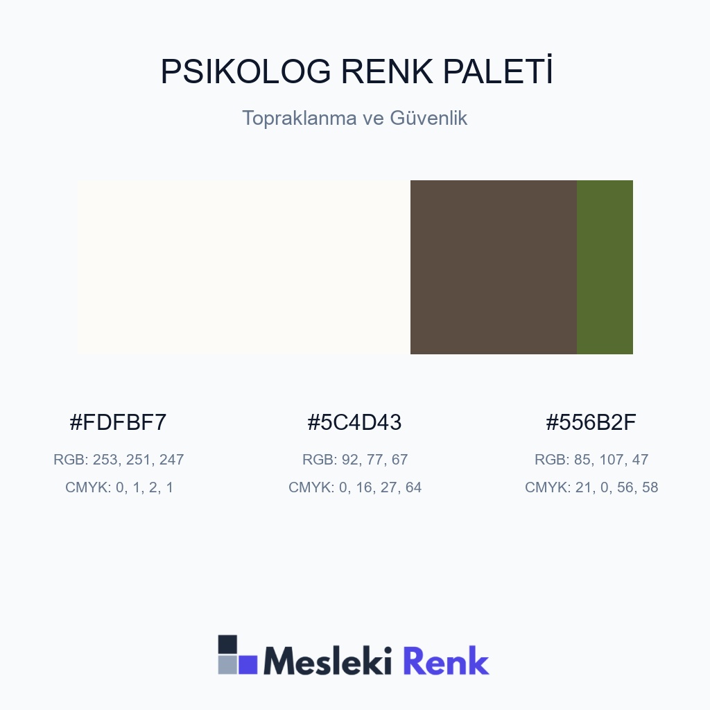 Psikolog Topraklanma ve Güvenlik Renk Paleti
