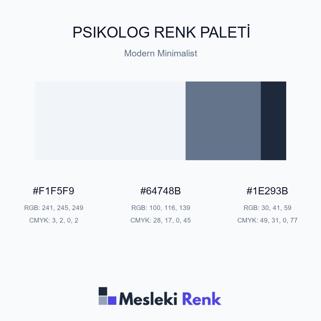 Psikolog Modern Minimalist Renk Paleti