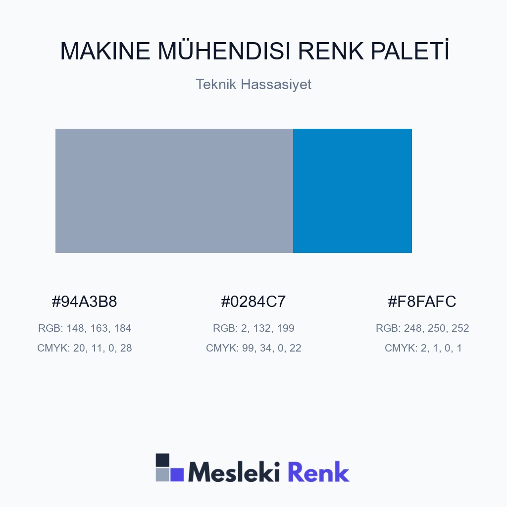 Makine Mühendisi Teknik Hassasiyet Renk Paleti