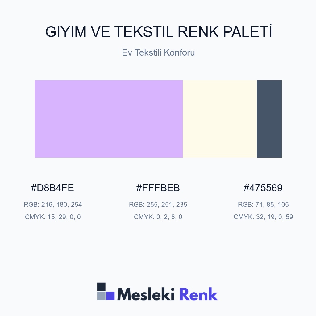 Giyim ve Tekstil Ev Tekstili Konforu Renk Paleti