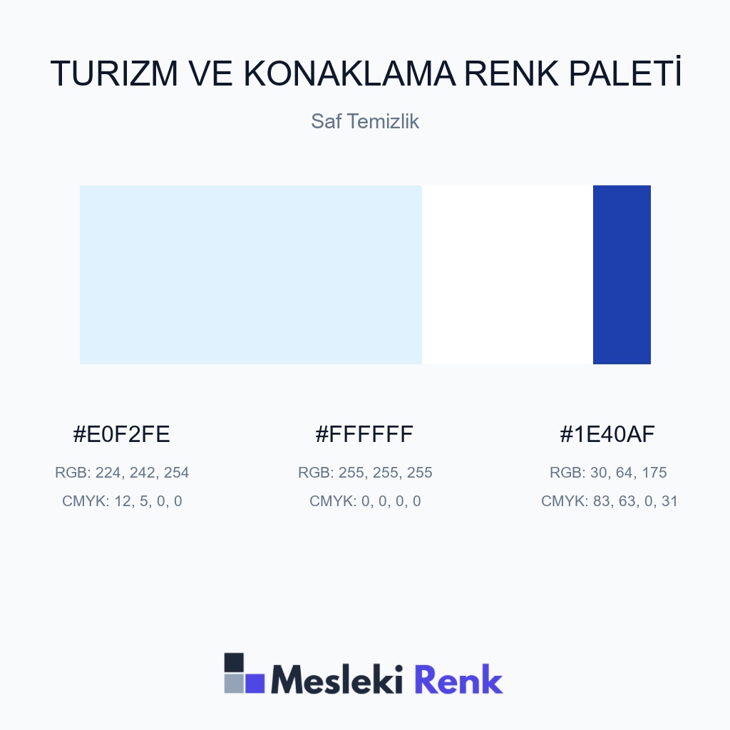 Turizm ve Konaklama Saf Temizlik Renk Paleti
