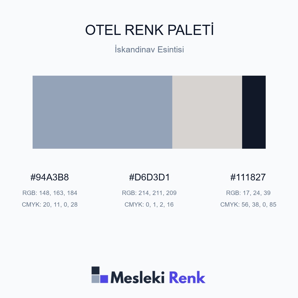 Otel İskandinav Esintisi Renk Paleti