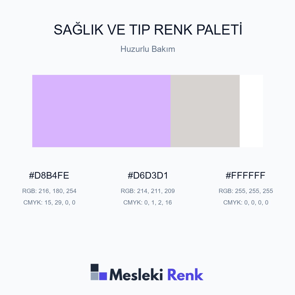 Sağlık ve Tıp Huzurlu Bakım Renk Paleti
