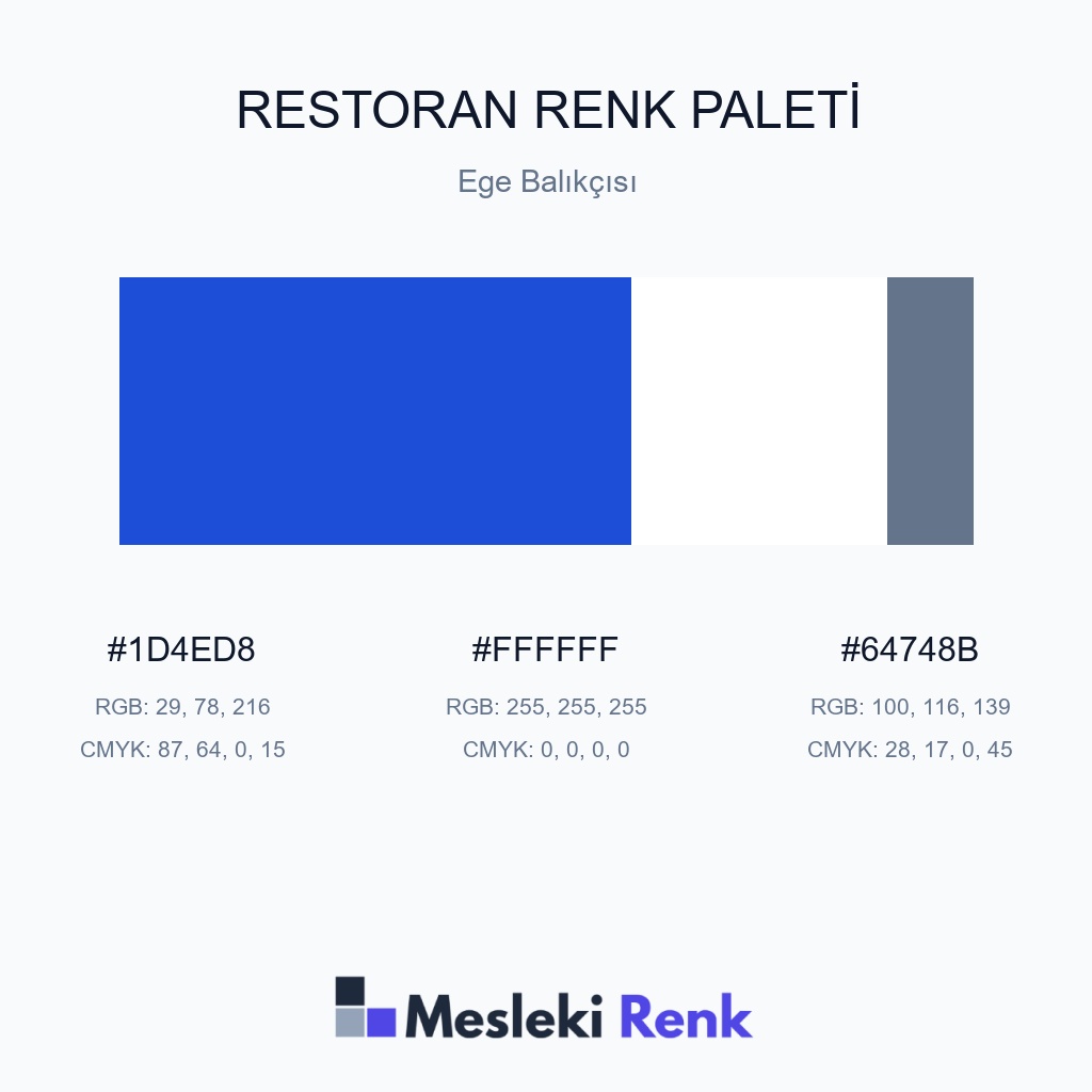 Restoran Ege Balıkçısı Renk Paleti