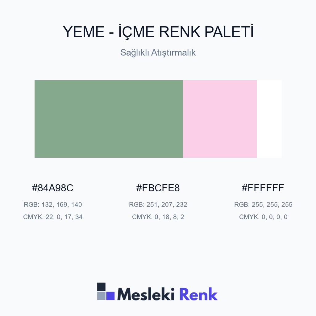 Yeme - İçme Sağlıklı Atıştırmalık Renk Paleti
