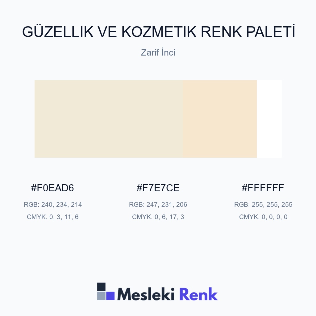 Güzellik ve Kozmetik Zarif İnci Renk Paleti
