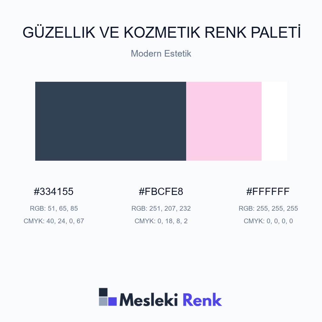 Güzellik ve Kozmetik Modern Estetik Renk Paleti