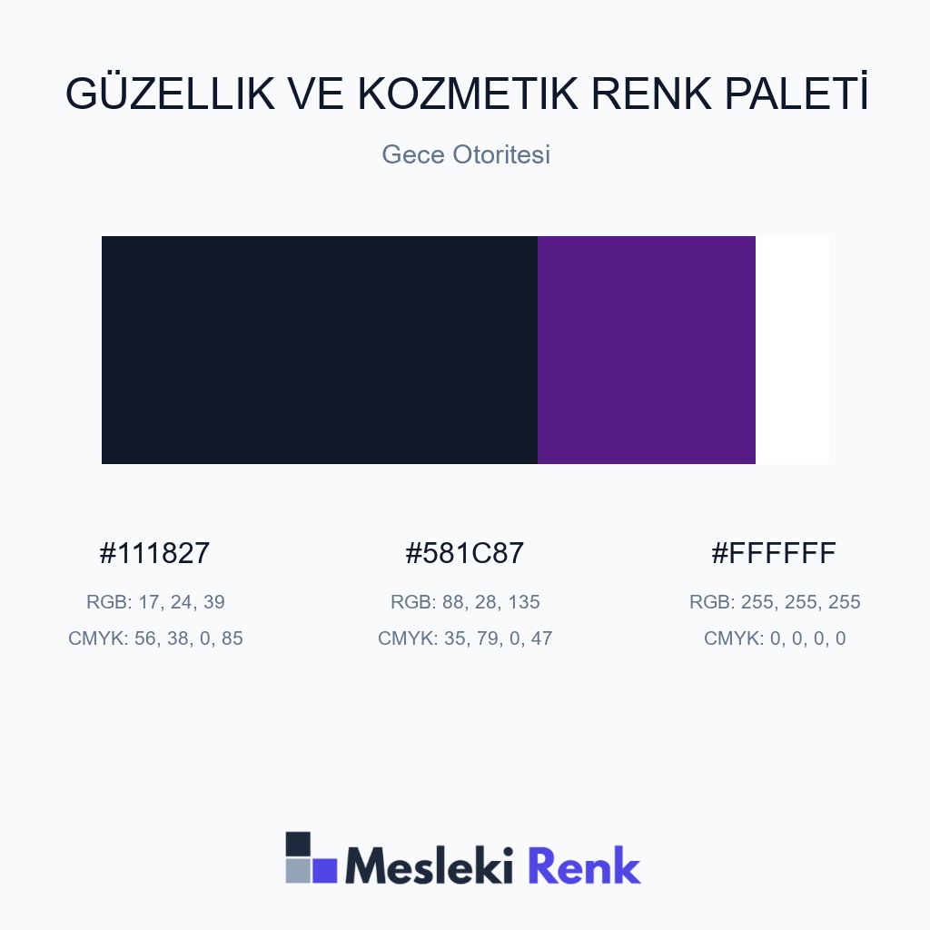 Güzellik ve Kozmetik Gece Otoritesi Renk Paleti
