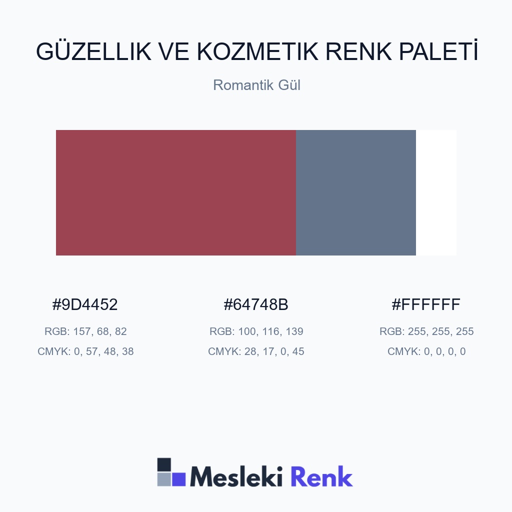 Güzellik ve Kozmetik Romantik Gül Renk Paleti