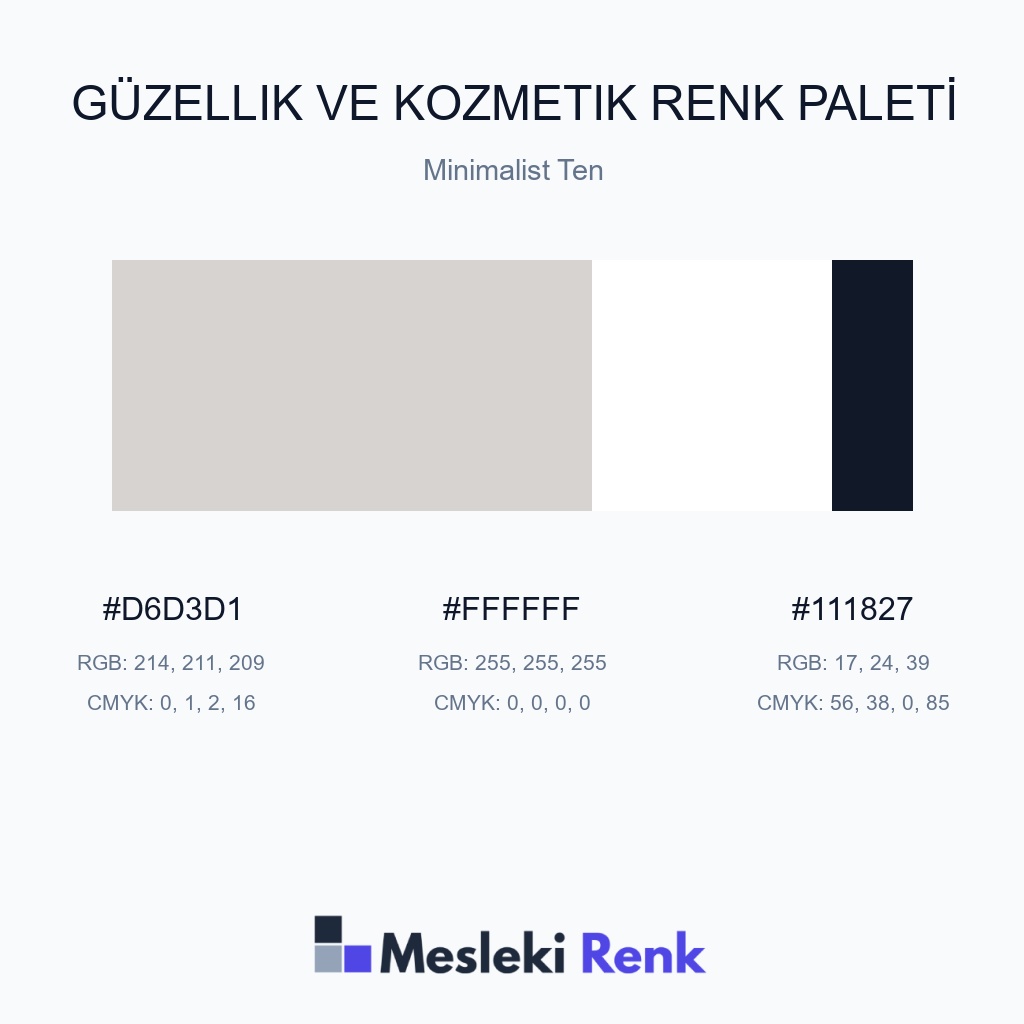 Güzellik ve Kozmetik Minimalist Ten Renk Paleti