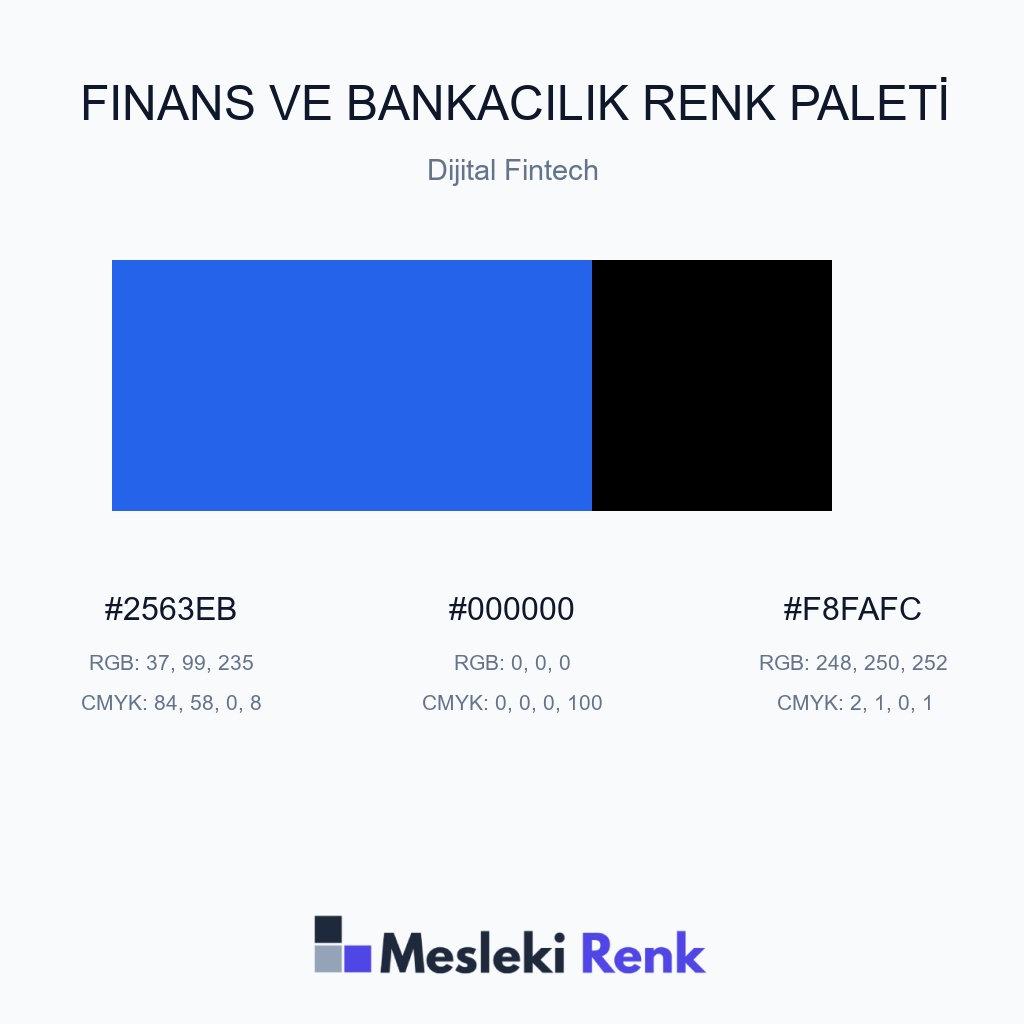 Finans ve Bankacılık Dijital Fintech Renk Paleti